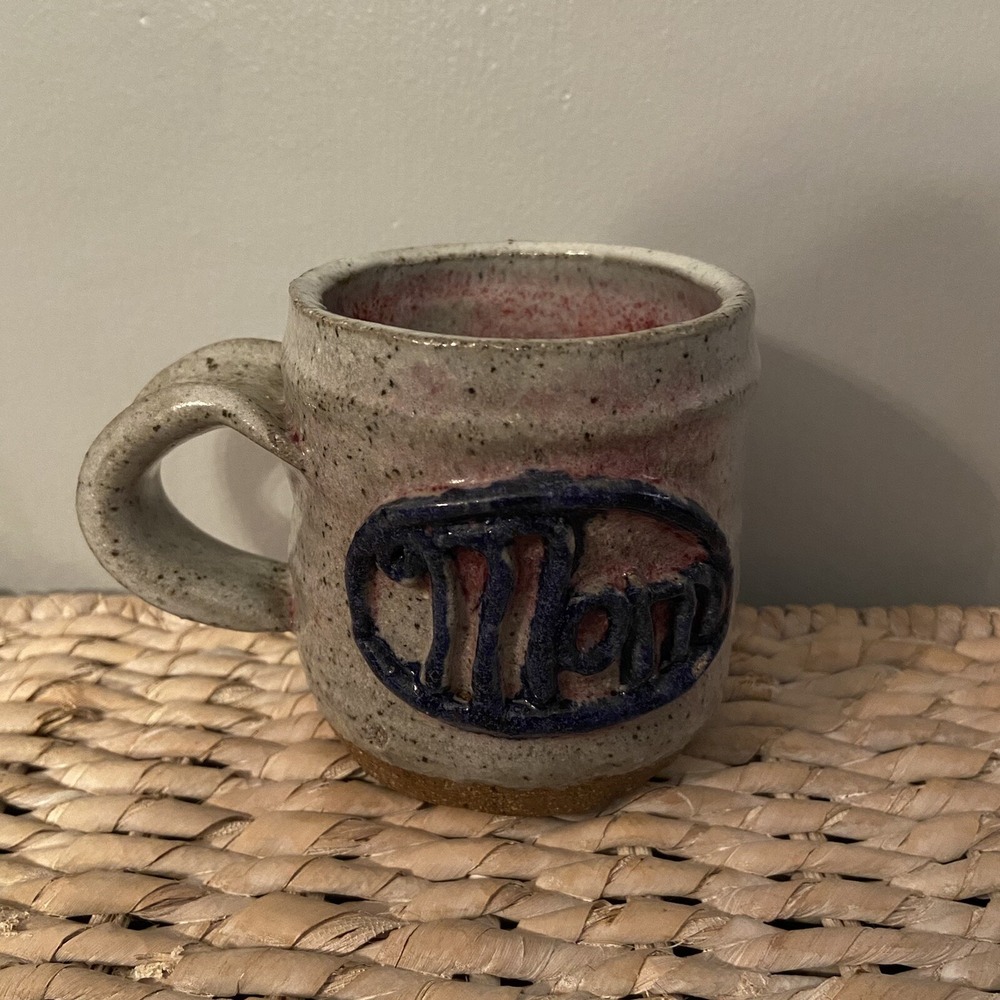Stoneware Pottery "Mom" Mug Glazed Stoneware‎ Cup